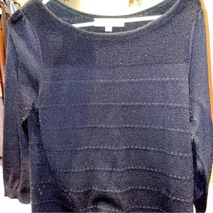 LOFT boatneck 3/4 sweater black